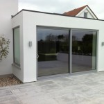 2012 Grey powder coated aluminium installation