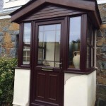 Rosewood effect PVCu porch